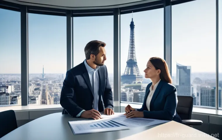 경비지도사 자격증 취득 후 커리어 플랜 - **Prompt:** A dynamic scene depicting a French security trainer, male or female, aged 35-50, activel...