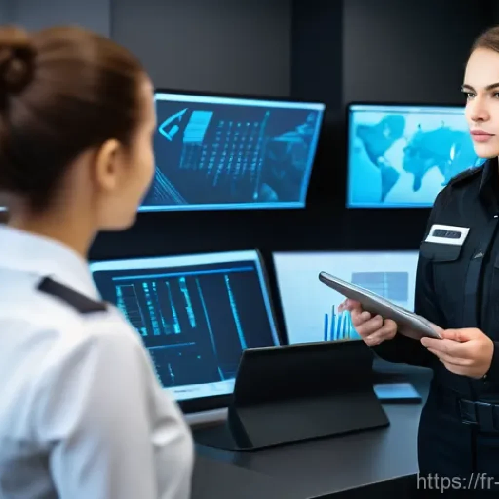 경비지도사 직업의 매력 - **Modern Security Leadership & Training**: A diverse team of professional private security guards, b...