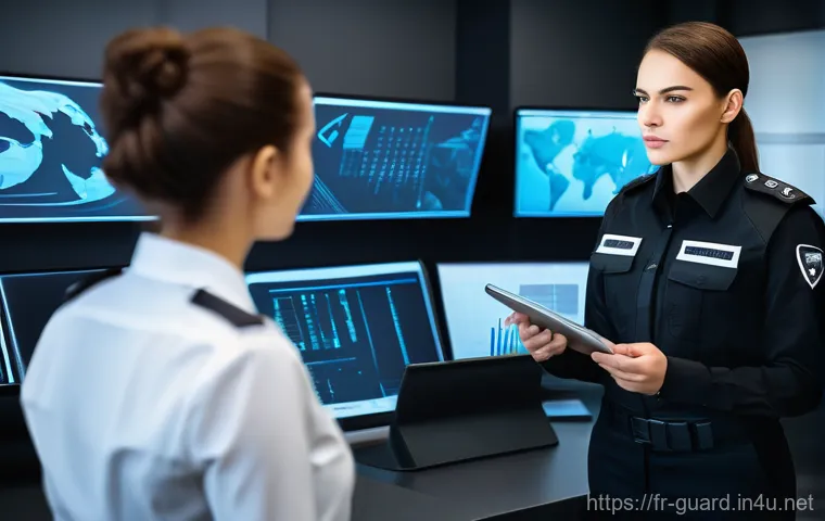 경비지도사 직업의 매력 - **Modern Security Leadership & Training**: A diverse team of professional private security guards, b...