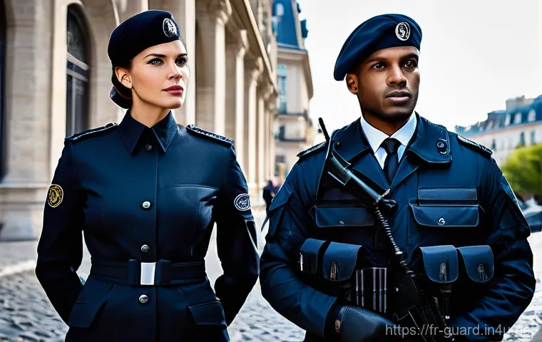 경비지도사 직업의 매력 - **Advanced Security Operations with AI and Drones**: A highly skilled male security professional, in...