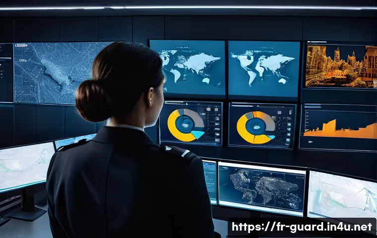 경비지도사 이직 성공 전략 - **Prompt 1: Modern Security Operations Center**
    "A highly detailed, realistic image of a diverse...
